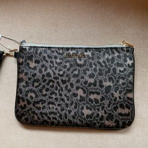 Ellen Tracy Metallic Leopard Wristlet